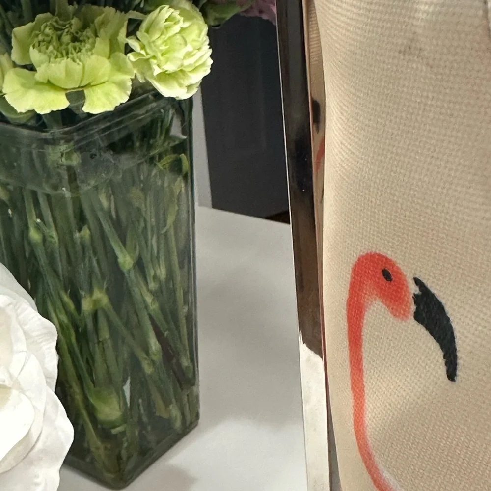 Kate Spade Flamingo Parade Tote - Cream Coral and Black